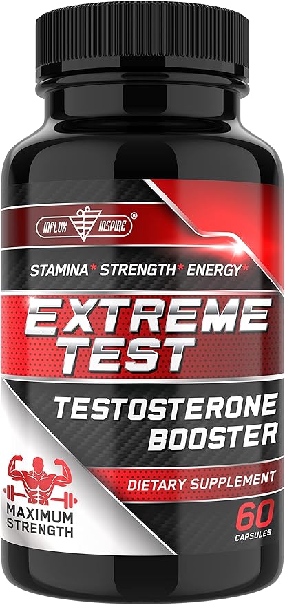 Testosterone Booster for Men - Male Enhancing Supplement Pills - Fast Acting Blood Flow, Muscle Growth, Stamina, Endurance & Strength - Boost Performance & Drive - 3rd Party Tested - 60 Capsules