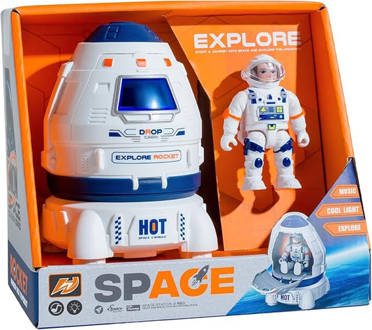 Concentration, Focus Toys , Space Rocket Ship Rocketship Small Spaceship Kids Astronaut Toy, Rocket, Educational, Concentration, Learning, Outer Space Toy, Gift for 3-8