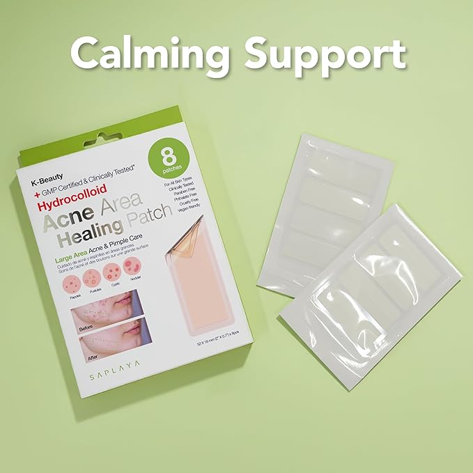 Saplaya K-Beauty Hydrocolloid Ance Area Care Hydrocolloid Patches For Acne Pimple Care 100% Hydrocolloid Acne Spot Healing Patch