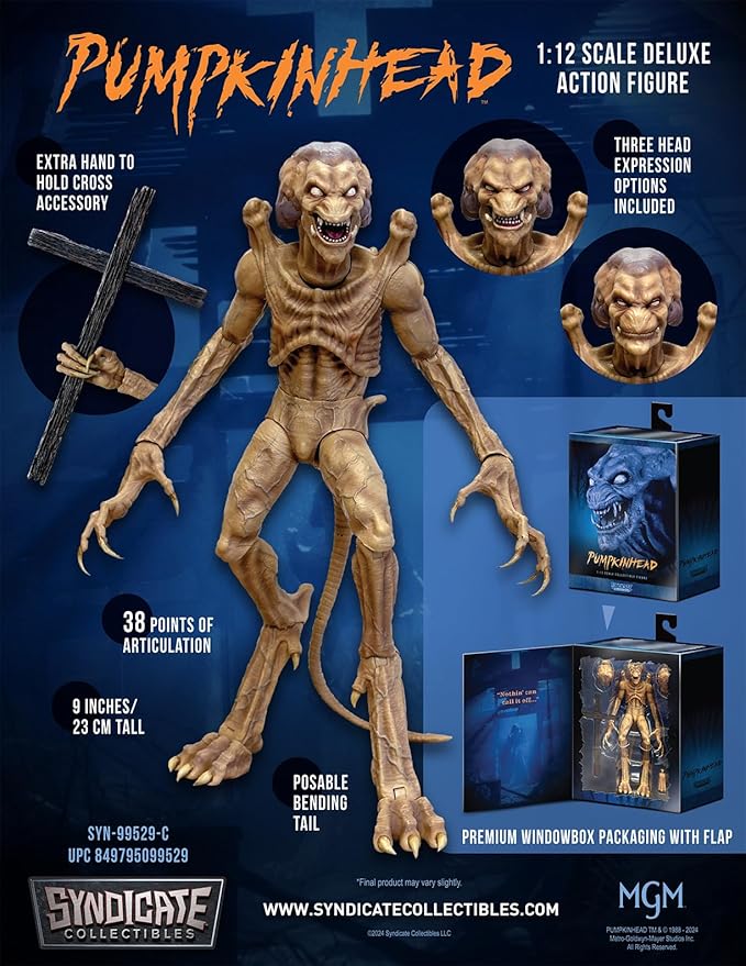 Pumpkinhead 1:12 Scale Movable Action Figure | in Scale with 38 Points of Articulation