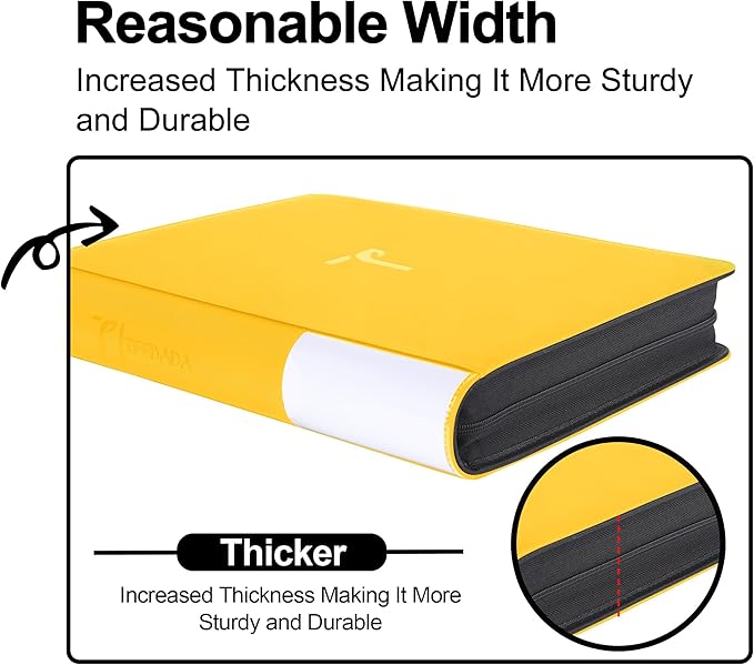 Top Loader Binder for Cards, 9 Pocket, Holds Up to 360 Toploaders with Ringless 20 Double-Sided Sleeves, Side Loading Top Loader Card Binder with Zipper for Trading Sports Cards in 3" x 4" Toploaders