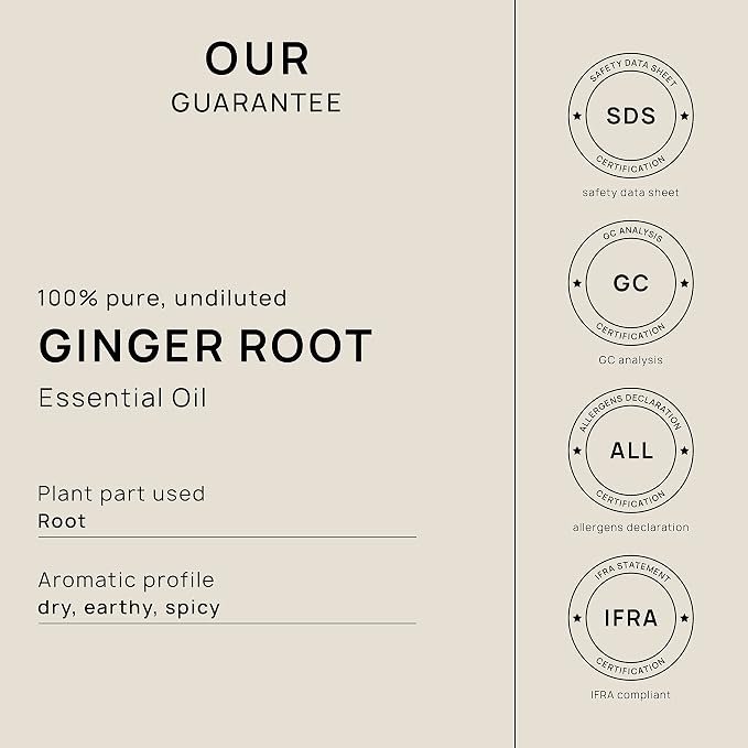 VINEVIDA Dried Ginger Root Essential Oil - Gallon Ginger Root Oil Undiluted - Bulk Gallon Essential Oil for Soap Making
