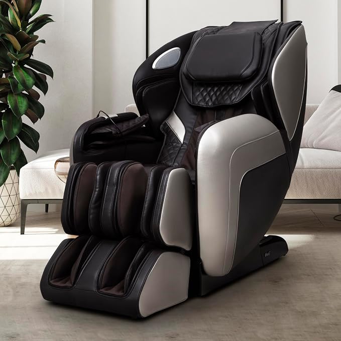 Osaki OS-Atai SL-Track Zero Gravity Full Body Airbag Massage Back and Calf Infrared Heat with Foot Roller Massage (Brown)