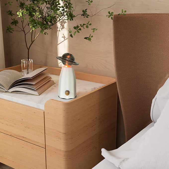 Scarecrow Angel-Shaped Waterless Essential Oil Diffuser Glass Nebulizing Diffuser for Aromatherapy Portable & Rechargeable Aroma Diffuser for Home Office Yoga Spa, A Gift of Fragrance