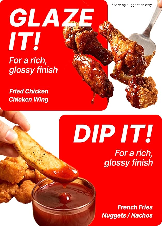 TBK THEBORN Korean Fried Chicken Glaze, Sweet & Spicy Sauce 3.2kg | Ready-to-use glaze with a bold Korean-style sweet and spicy flavor for fried chicken, wings and tenders