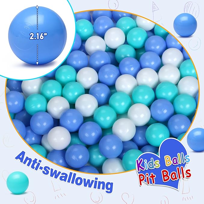 100 Ball Pit Balls for Kids, Plastic Balls for Ball Pit, Play Balls for Toddlers Babies, Ideal for Ball Pit, Kiddies Pool, Indoor Playpen