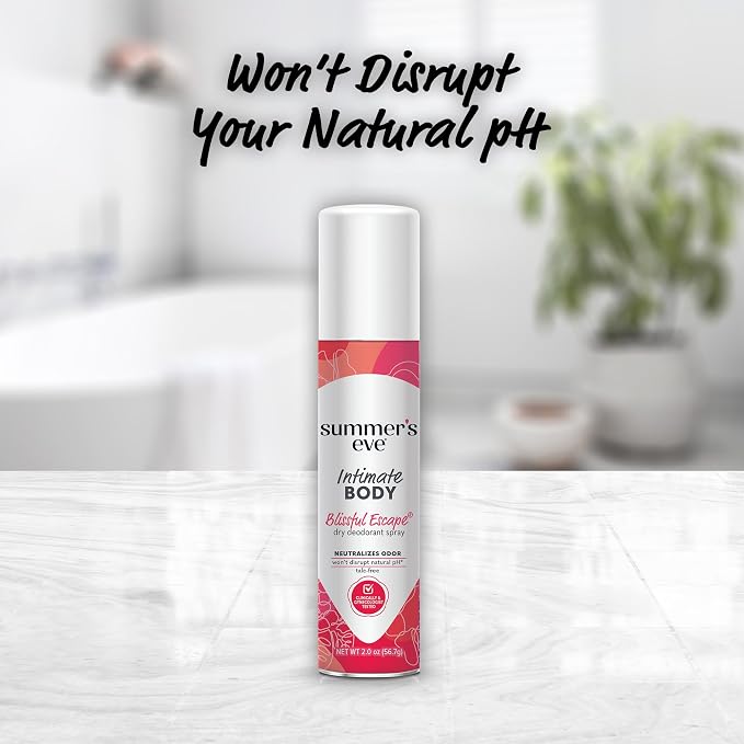 Summer's Eve Blissful Escape Daily Feminine Spray with Talc-Free, Odor-Neutralizing and Moisture-Absorbing Formula, 2 Oz, Pack of 3