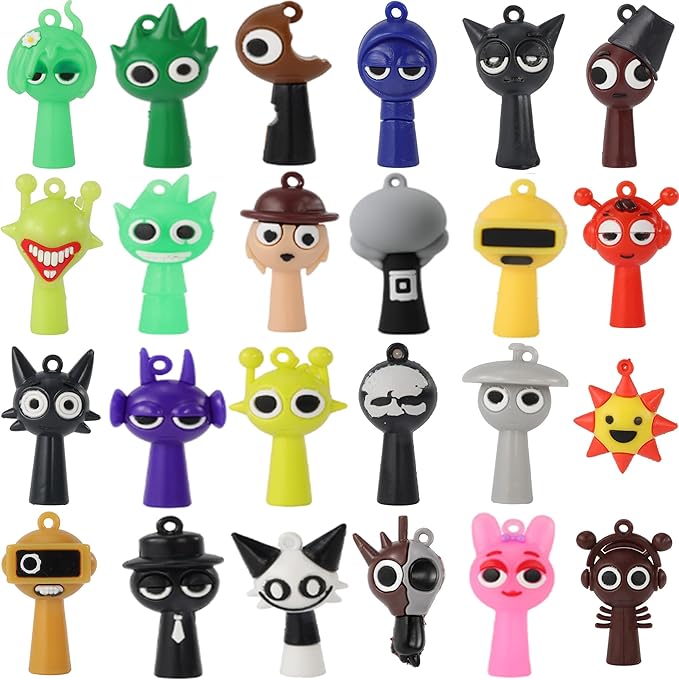 JDF® Sprunky Action Figures Mystery Box, Sprunky Mystery Box, 24PCS Sprunky Toys, Sprunky Figures, Office Room Figurine Decor, Colorful Mystery Animal Action Figurines Set Kids Adults Birthday Party