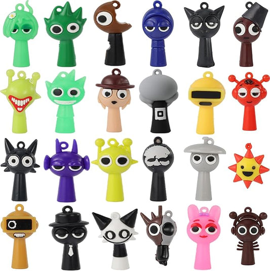 JDF® Sprunky Action Figures Mystery Box, Sprunky Mystery Box, 24PCS Sprunky Toys, Sprunky Figures, Office Room Figurine Decor, Colorful Mystery Animal Action Figurines Set Kids Adults Birthday Party
