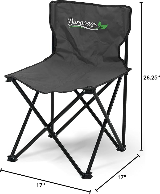 Durasage Portable Sports Chair for Steam or Infrared Saunas (Black)
