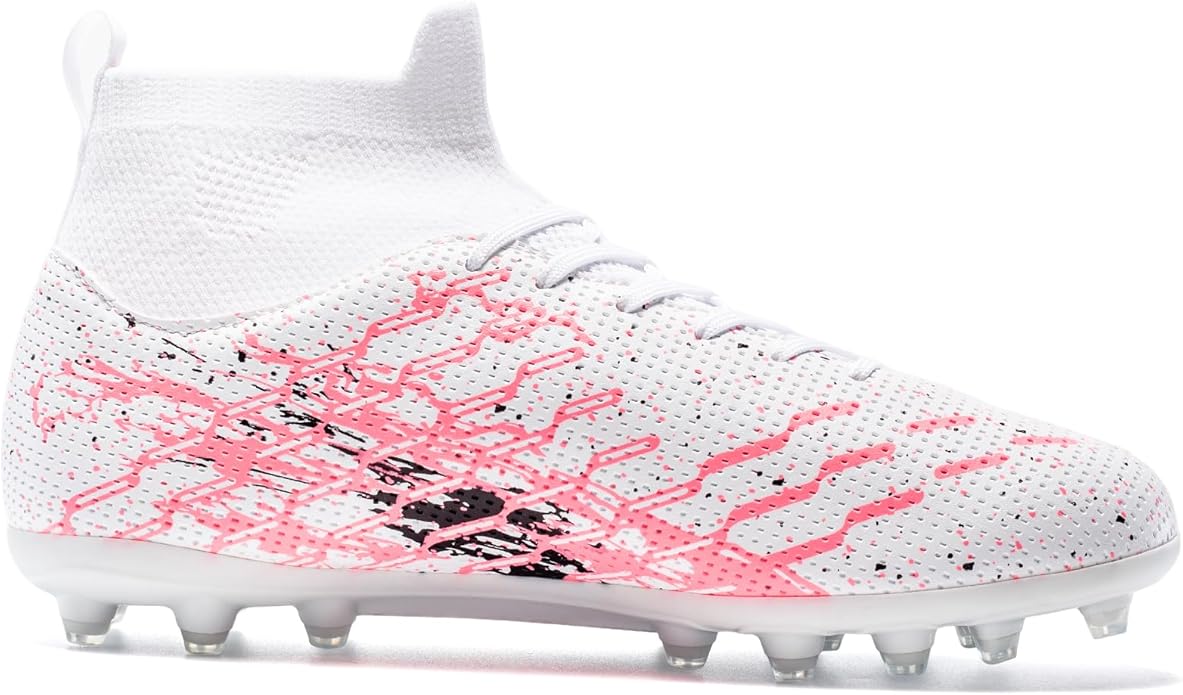 Kids Slip On Soccer Cleats for Boys Girls Youth Training Football Shoes