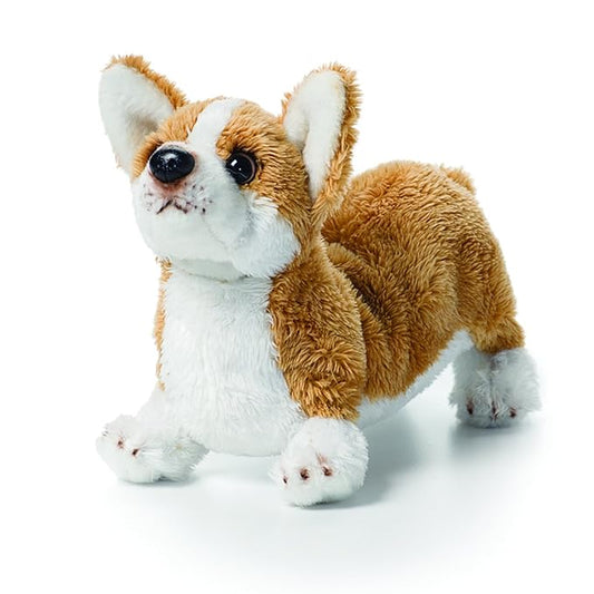 DEMDACO Corgi Beanbag Plush Animal Figure 5.5 Inch, Natural Brown