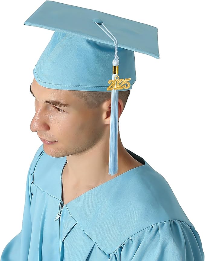 GraduationMall Matte Graduation Gown Cap Tassel Set 2025 for High School and Bachelor