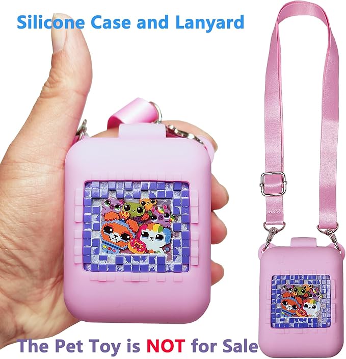 JCHPINE Silicone Cover Case for Bitzee Interactive Digital Pet and Case, Protective Skin Sleeve for Bitzee Virtual Electronic Pets Accessories (for Original 15 Animals) (Pink)