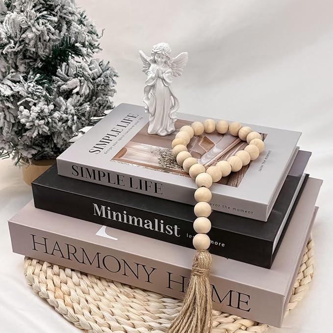TwoDays Beautiful Coffee Table Books, Neutral Fashion Decorative Books for Home Bookshelf, Modern Room Decor Aesthetic, Fake Faux Book Storage Boxes for Decoration (Set of 3)
