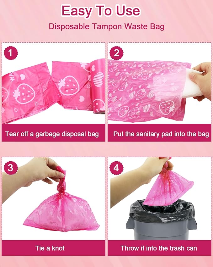 150 Pcs Sanitary Napkin Disposal Bags, ArtCute Sanitary Pad Disposable Bags Personal Care Tampons Disposal Trash Bag for Sanitary Women Privacy Handling Diaper Bag