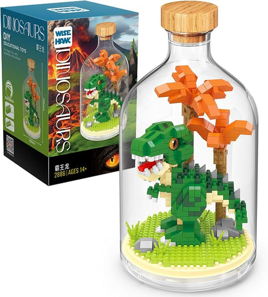 Creative Dinosaur Toy Building Set,Adult Mini Animal Friend Set,Party Favors Gift for Kids, Dinosaur Lover Office Home Decor Building Block Kits,New Year Easter Birthday Gift for Boys Girls