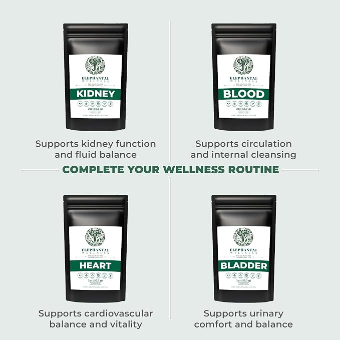 Elephantal Wellness Liver Herbal Tea – Supports Liver Detox, Repair & Resilience | Milk Thistle, Artichoke Leaf, Dandelion Root & Burdock | Caffeine-Free Loose Leaf Herbal Tea – 2oz, 20 Servings