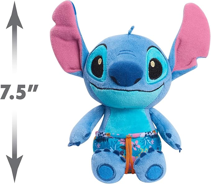 Disney’s Lilo & Stitch 7.5 Inch Stitch Plushie Stuffed Animal, Topical Theme, Alien, Kids Toys for Ages 2 Up by Just Play