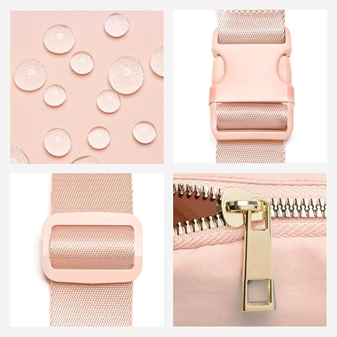 Gitus 6 7 8 9 10 Year Old Girl Gifts Belt Bag Fanny Pack Crossbody Bags with Initial Letter Patch Things for Teen Girls Easter Gifts for Girls Travel Essentials（Coral Pink-E）