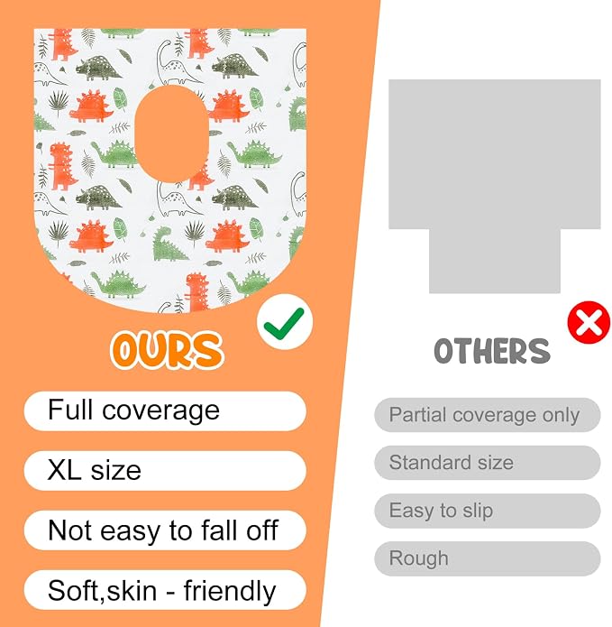 Disposable Toilet Seat Covers 20 Pack - Extra Large Waterproof Potty Covers for Public Restroom & Potty Training, Travel Must Haves & Airplane Essentials, Non-Slip