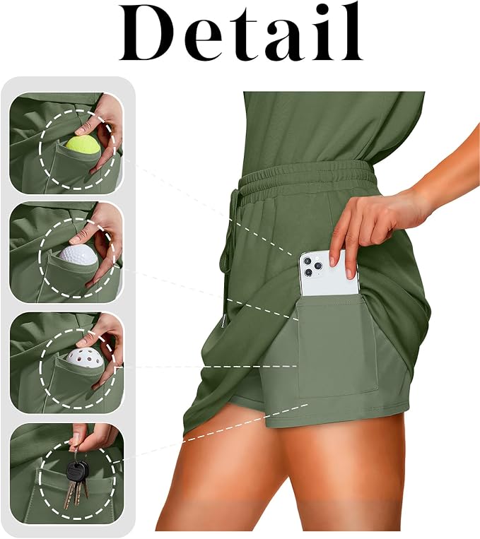 NIASHOT Two Piece Skirt Sets for Women Summer Vacation Travel Outfits Tennis Golf Skorts Versatile Lounge Sets