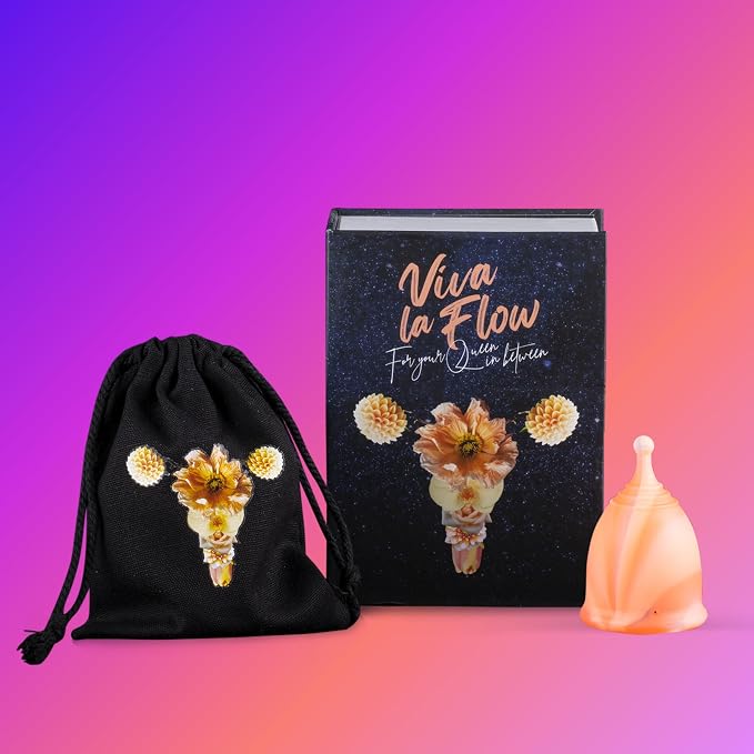Reusable Menstrual Cup -100% Medical Grade Silicone - No Metals or Toxins - Soft & Comfortable Period Care - Leak Free - 10 Hours of Protection -Size A-Rose Rage