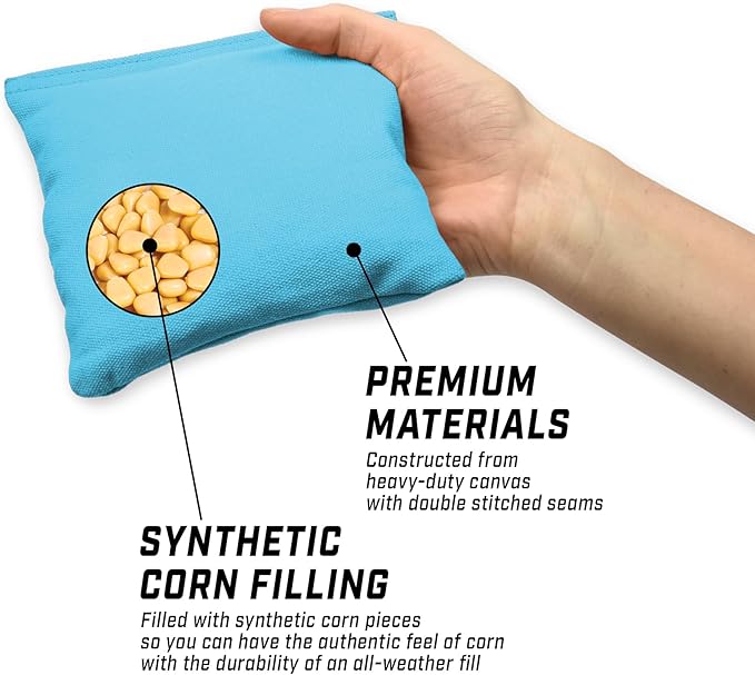 GoSports Cornhole Bean Bags Set of 4-16 Colors Available - Regulation All Weather, Mix and Match
