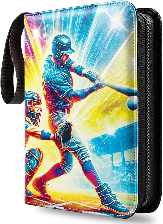 Zipper Cards Binder for 900-Pocket Baseball Trading Cards, Premium Collectible Cards Book Album With Removable Sleeves for MTG, TCG & Sports Cards - Gifts for Girls and Boys