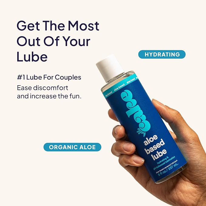 Hello Cake Aloe-Based Personal Lubricant - Hydrating, Hypoallergenic, pH-Balanced, Non-Sticky, Condom Compatible, for Men, Women, & Couples, 8 fl oz