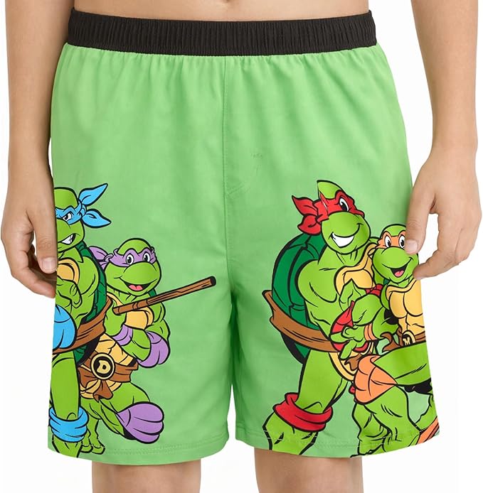 Nickelodeon Boys Swim Trunks - Paw Patrol TMNT Quick Dry Graphic Boys Swim Shorts for Toddler and Little Boy