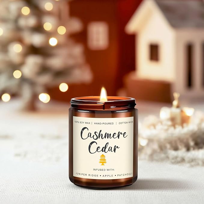 Candles for Home Scented, 6 x 7.1 oz Soy Wax & 150 Hours Long Lasting Fall Candles, Gifts for Women Birthday Thanksgiving Day Merry Christmas