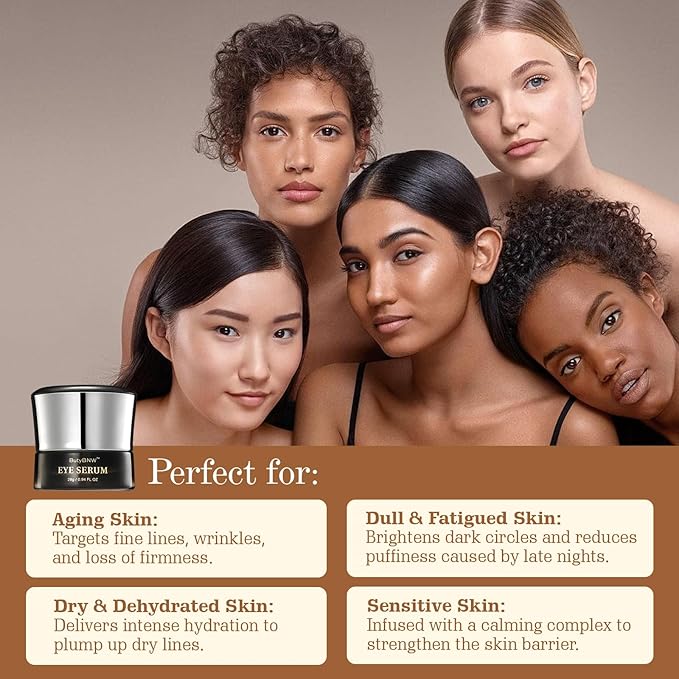 Retinol Eye Serum for Dark Circles & Puffy Winkles, Anti-aging & Misturizing, Firming, Brighten, Hydrate for Refreshed Eyes, 0.94 fl oz