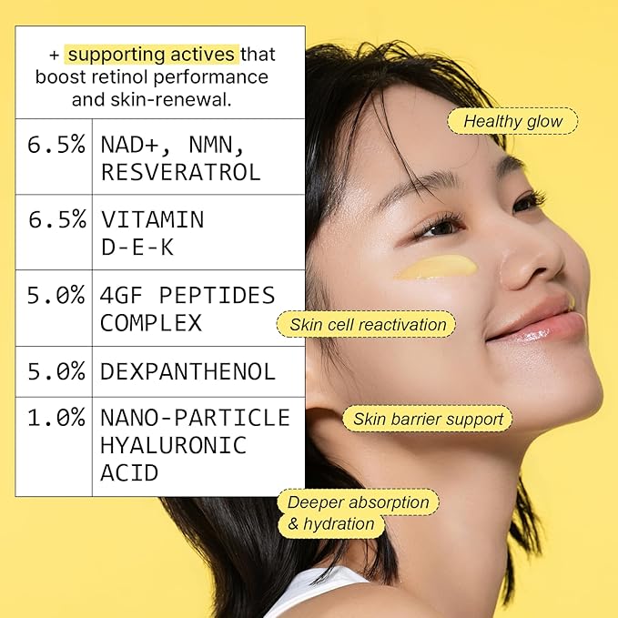 EX-Retinol & Bakuchiol 15% Facial Serum 0.5 Fl Oz | with Retinoid 1%, NAD+, EGF Peptides, Vitamin, Dexpanthenol | Korean Skin Care | for Firming and Lifting | Fragrance-Free Clean Formula