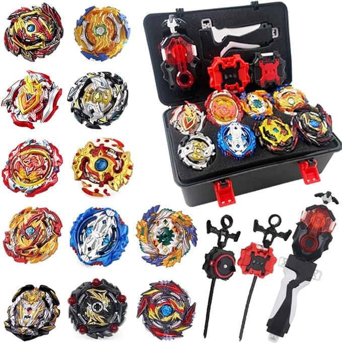 Battling Spinning Tops, Battle Gyro Top Set, Burst Battling Stadium, Two Way Launchers Grip Starter