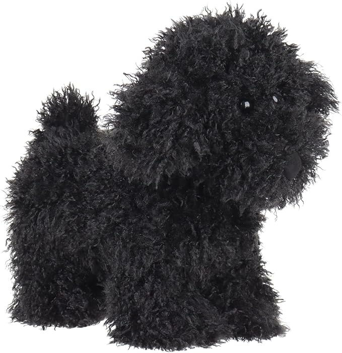 Apricot Lamb Toys Plush Black Poodle Dog Puppy Stuffed Animal Soft Cuddly Perfect for Child 8.3 Inches