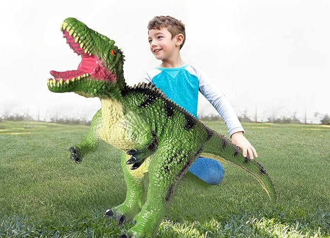 Toddler Big Dinosaur Toy - 29 inch Large Giganotosaurus Dinosaur Toys, Giant Inflatable Dinosaur Toys for Kids 3-5, Dinosaur Party Birthday Gifts for Boys Girls (Giganotosaurus)