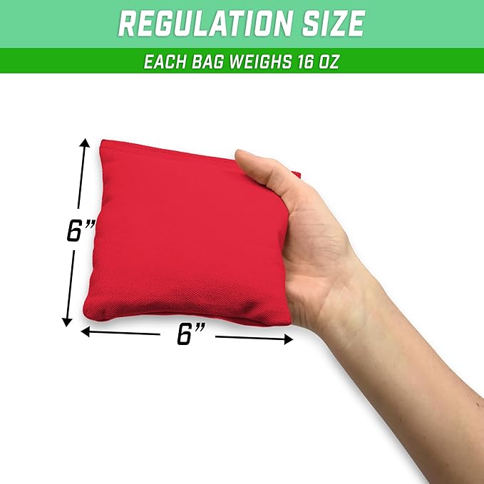 GoSports Cornhole Bean Bags Set of 4-16 Colors Available - Regulation All Weather, Mix and Match