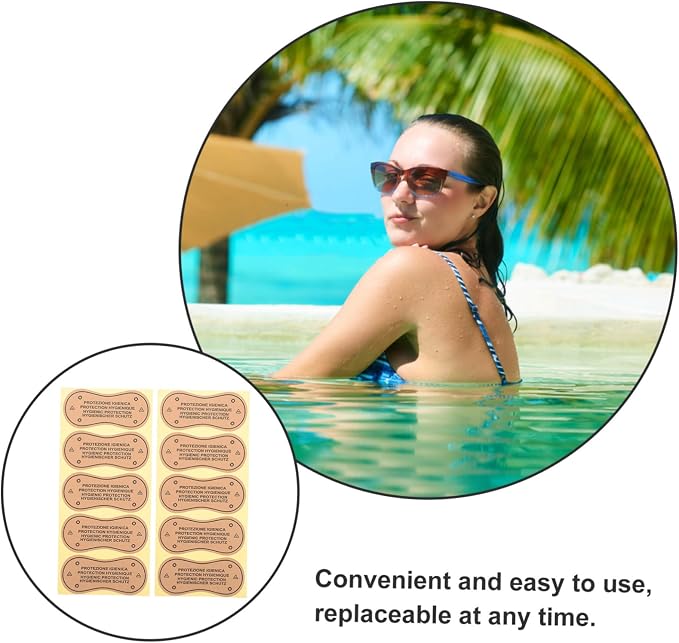 Healeved 100pcs Underwear Liners Stickers for Swimsuits and Soft and Breathable Adhesive Panty Liner Stickers Comfortable and Secure Fit for Women Easy to Apply Skin Friendly