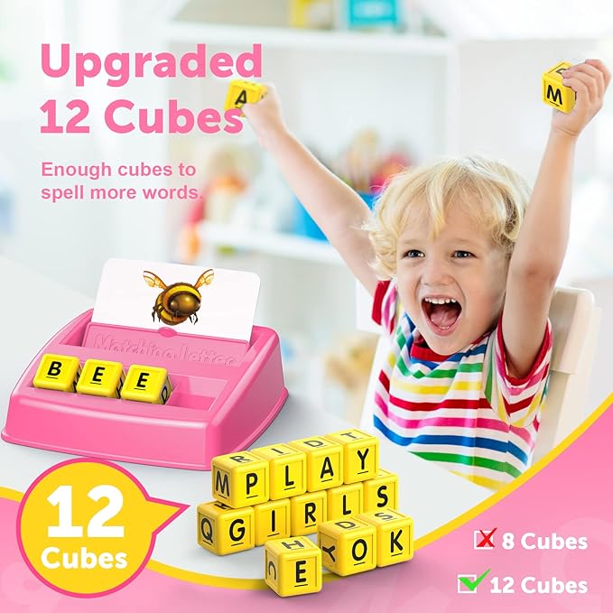 Educational Toys for 3 4 5 Year Old for Toddlers 2-4 Year Matching Letter Games for 3-5 Montessori Toys for Kids Toy for Ages 2-4 4-6 Birthday Halloween Christmas Easter Gifts for 3-5 Year Old