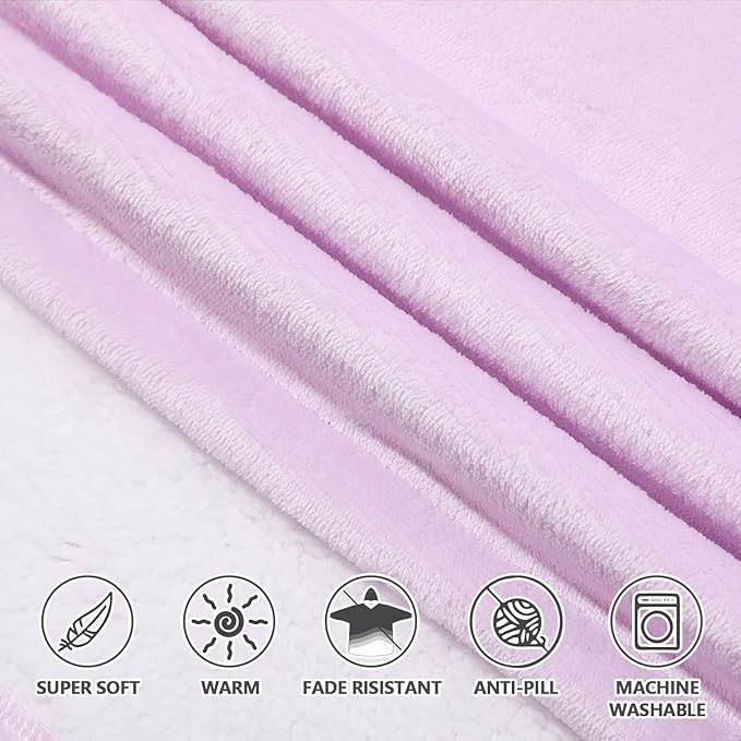 Krifey Wearable Blanket Hoodie, Oversized Sherpa Fleece Sweatshirt with Giant Pocket, Birthday Gifts for Women, Mom, Sister, Whisper Lavender