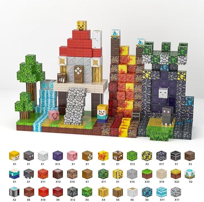 150PCS Magnetic Blocks 0.8in Magnet Cubes for Kids Boys Girls Age 3 4 5 6 7 8 9 10 Magnetic Toys Building Blocks Sets Educational Stacking Magnet Building Cubes Construction Toy Gift