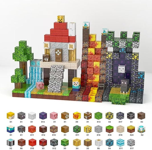150PCS Magnetic Blocks 0.8in Magnet Cubes for Kids Boys Girls Age 3 4 5 6 7 8 9 10 Magnetic Toys Building Blocks Sets Educational Stacking Magnet Building Cubes Construction Toy Gift