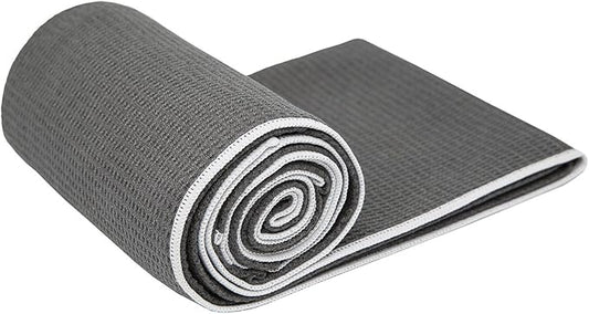 Shandali Hot Yoga Towel - Mat-Sized, Microfiber, Super Absorbent, Anti-Slip, Injury Free, 24" x 72" - Best Bikram Yoga Towel - Exercise, Fitness, Pilates Gear
