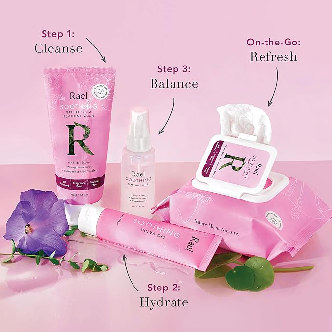 Rael Soothing Vulva Gel, Intimate Care Vaginal Moisturizer (1.7 oz, 2 Pk) | Cica & Hibiscus Extracts, H3O Hyaluronic Acid, Lactobacillus Aloe Complex, Daily Moisture Intimate Care, Lightweight Formula