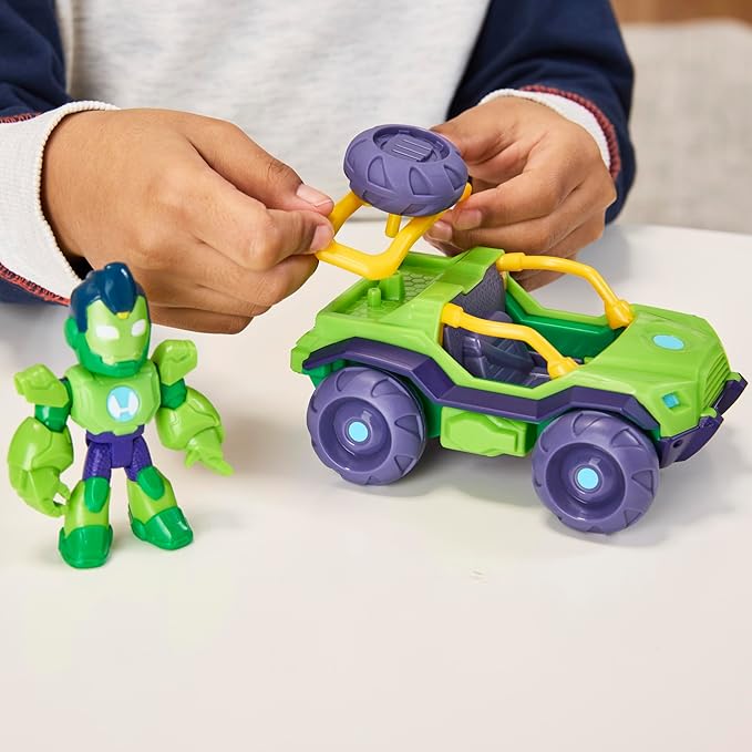 Marvel Toy Bundle, 3 Action Figures with 3 Vehicles & Accessories, 3-Inch Super Hero Toys for Kids, Ages 3+