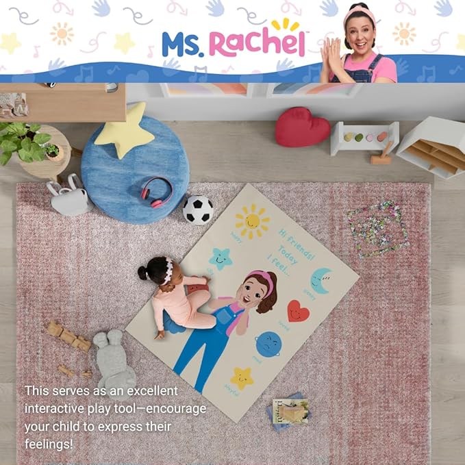 Ms. Rachel Educational Adventures Bedding Super Soft Cozy Throw, 46 in x 60 in, (Officially Licensed Product) by Franco Kids