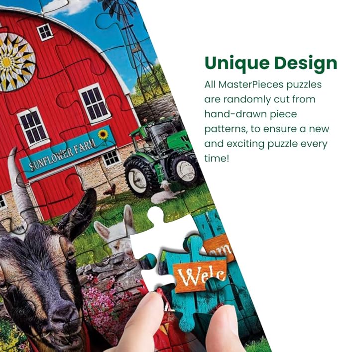 MasterPieces - 300 Piece Jigsaw Puzzle, Large EZ Grip Shapes, Afternoon Siesta, Fun for Adults, Seniors, Family, Kids, Matte Finish, 18"x24"