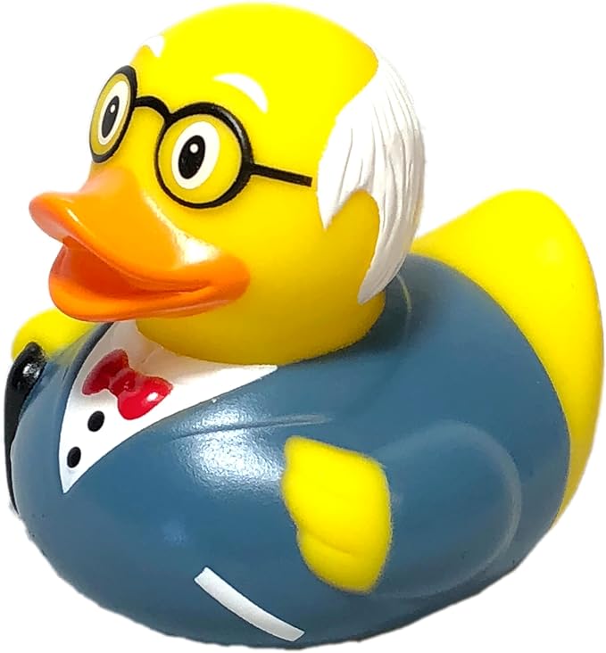 3 Inch Grandpa Rubber Duck Bath Toy, Collectable, Fun for All Ages, Auto Dash Decoration, Crusing Vacation Gift, Party Favors, Office, School, Home