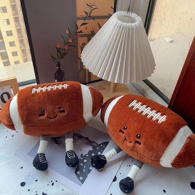 YUDONG 12 Inch Soft Plush Sports Football Pillow- Adorable Football Plush Toy, Fun Spherical Stuffed Animal, Cute Football Pillow Throw Pillow & Kids Gift (Baseball)